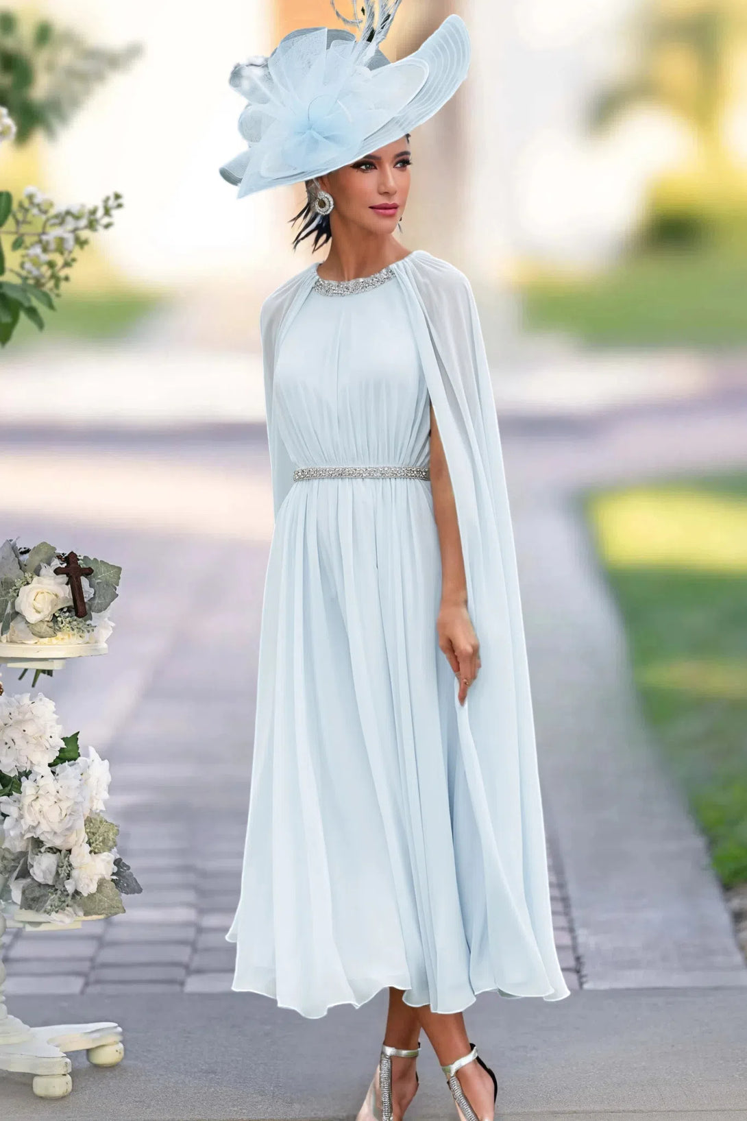 Prom Formal Dress Elegant Jewel Beading Long Chiffon Mother of the Bride Dresses BabaMila