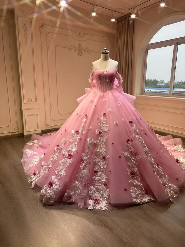 Quinceanera Dresses Ball Gown Appliques Princess Sweet 15 16 Years Old Birthday Prom Party Gown Gidiondress