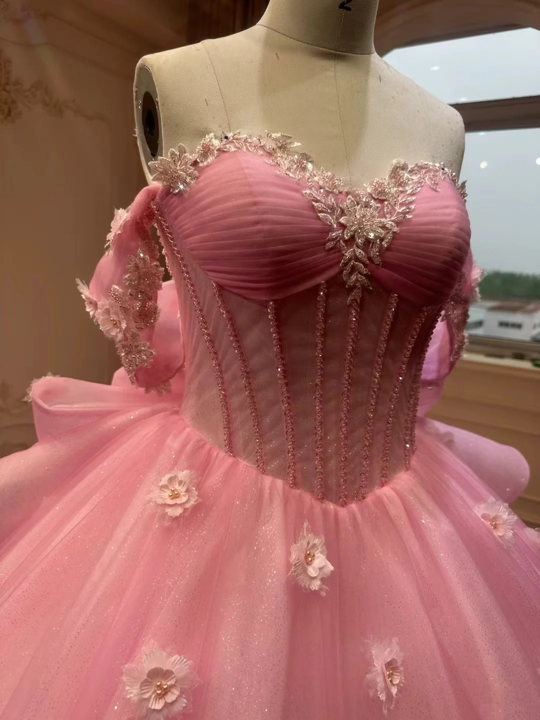 Quinceanera Dresses Ball Gown Appliques Princess Sweet 15 16 Years Old Birthday Prom Party Gown Gidiondress