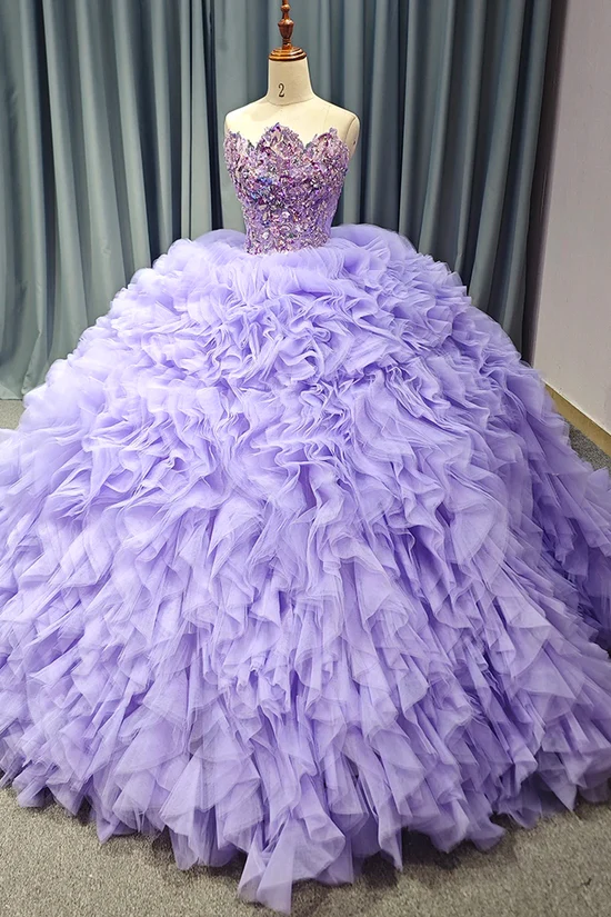 Quinceanera Dresses Ball Gown Lilac Princess Sweet 15 16 Years Old Birthday Prom Party Gown Gidiondress Lilac 2