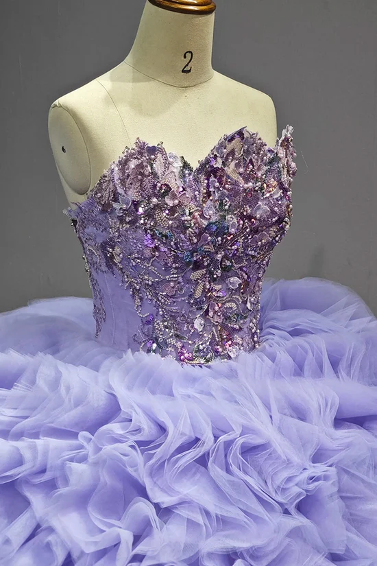 Quinceanera Dresses Ball Gown Lilac Princess Sweet 15 16 Years Old Birthday Prom Party Gown Gidiondress