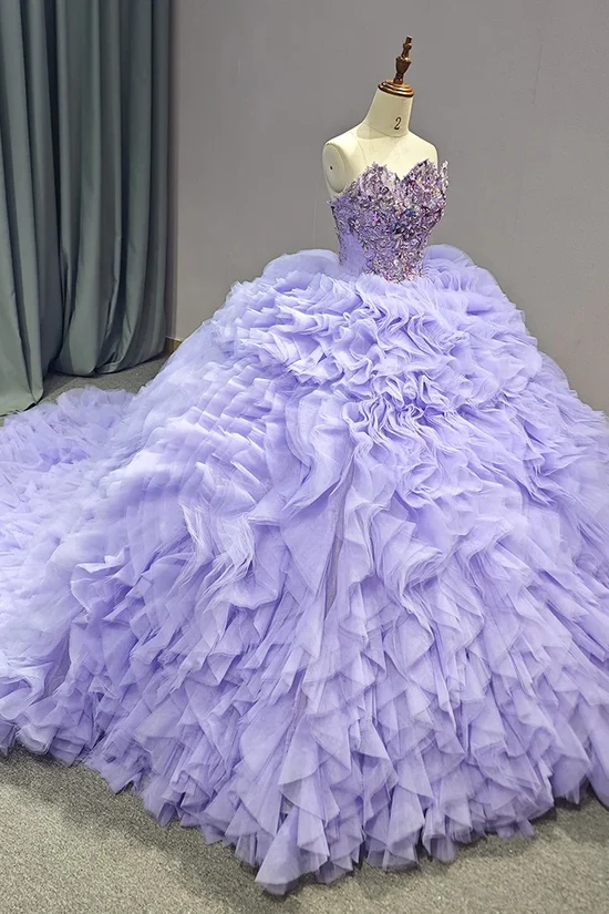 Quinceanera Dresses Ball Gown Lilac Princess Sweet 15 16 Years Old Birthday Prom Party Gown Gidiondress