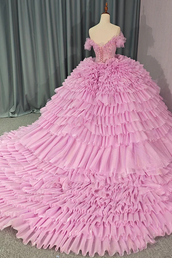 Pink Quinceanera Dresses Ball Gown Princess Sweet 15 16 Years Old Birthday Prom Party Gown Gidiondress