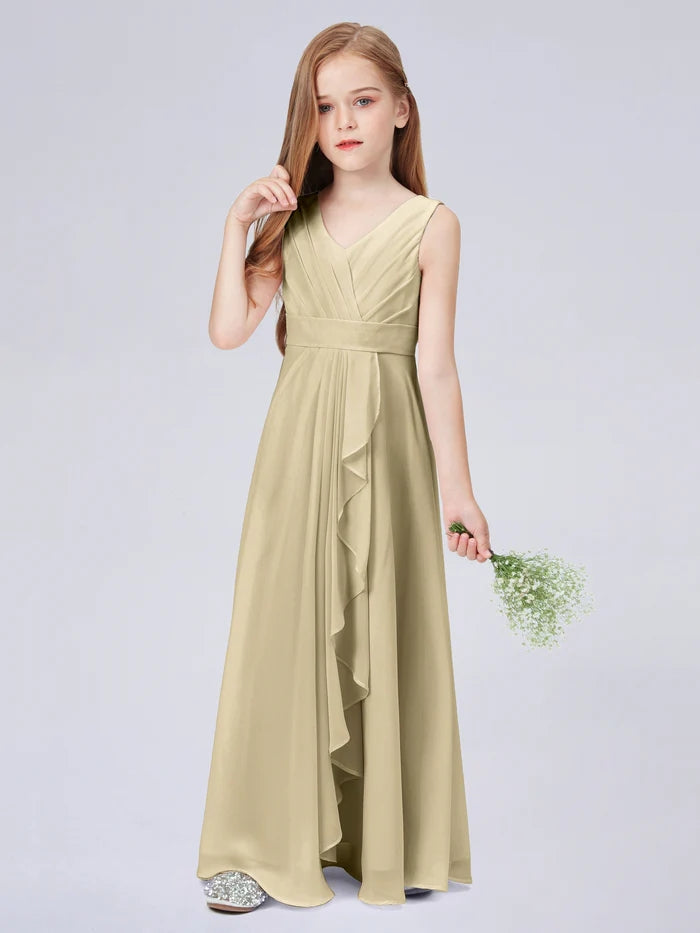 Chiffon Junior Bridesmaid Dress For Children Pageant Dress Gidiondress