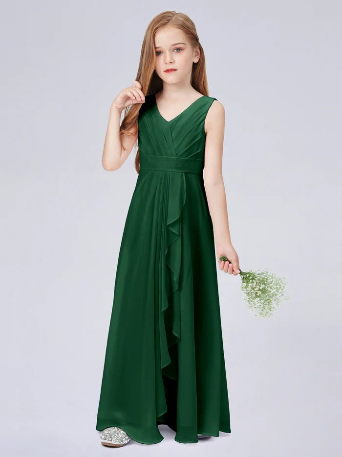 Chiffon Junior Bridesmaid Dress For Children Pageant Dress Gidiondress