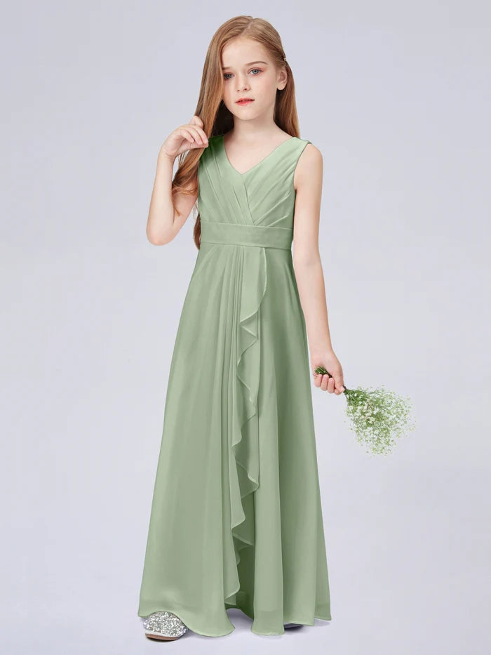 Chiffon Junior Bridesmaid Dress For Children Pageant Dress Gidiondress