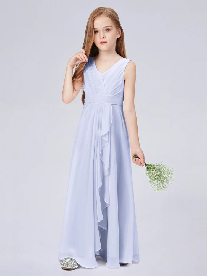 Chiffon Junior Bridesmaid Dress For Children Pageant Dress Gidiondress