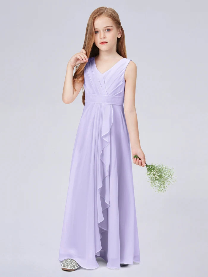 Chiffon Junior Bridesmaid Dress For Children Pageant Dress Gidiondress