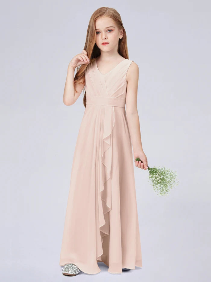 Chiffon Junior Bridesmaid Dress For Children Pageant Dress Gidiondress